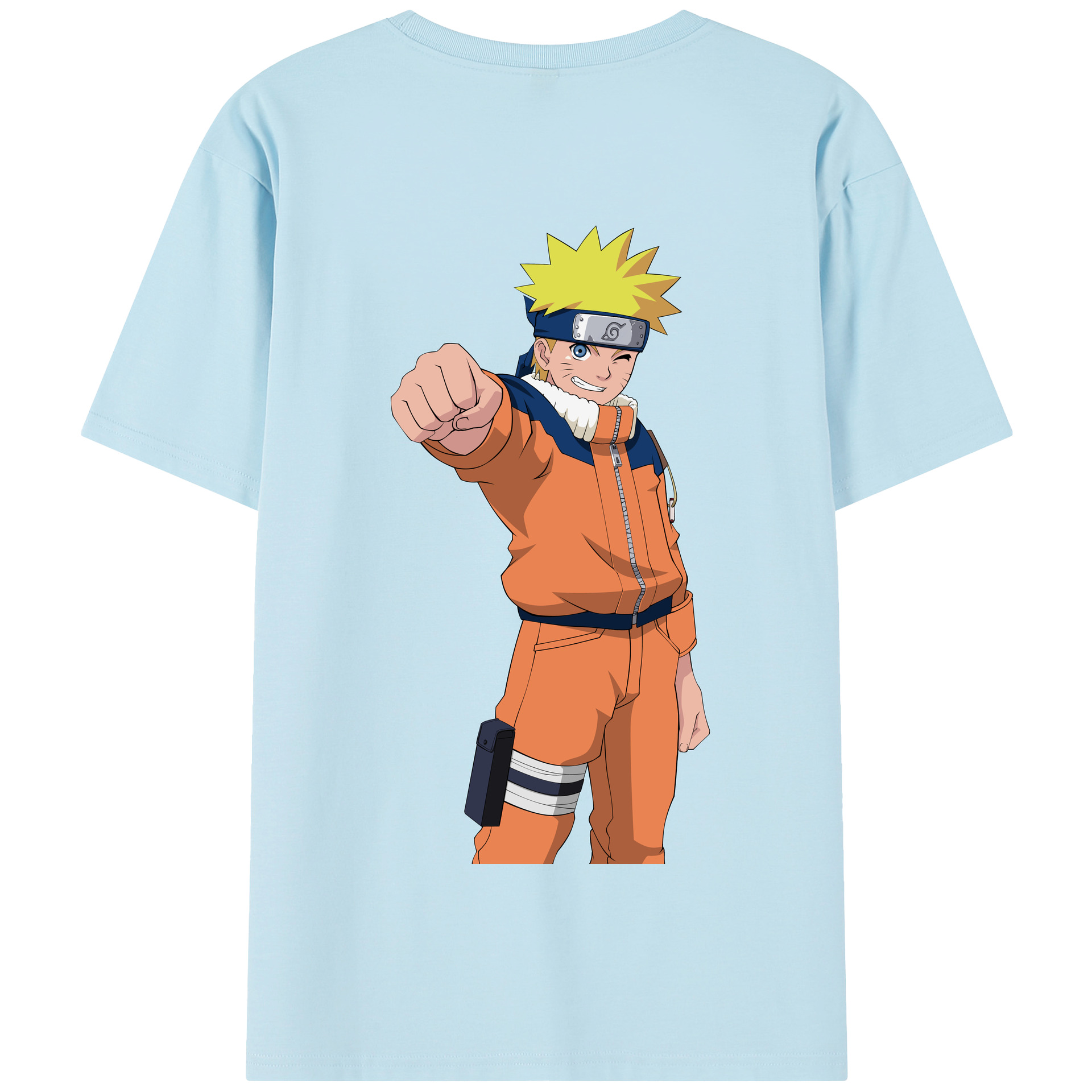 （画像用） NARUTO -ナルト- うずまき ナルト Uzumaki Naruto 綿100％半袖Tシャツ（背面プリント）